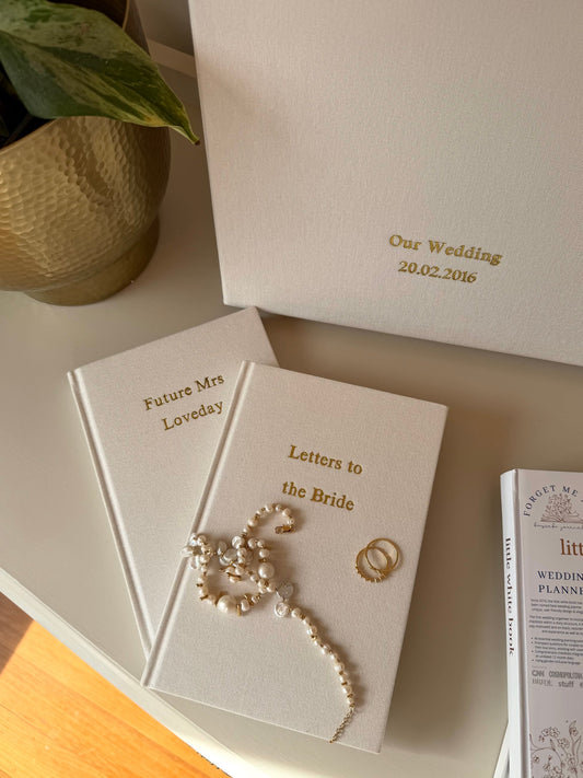 Letters to the Bride personalised linen journal