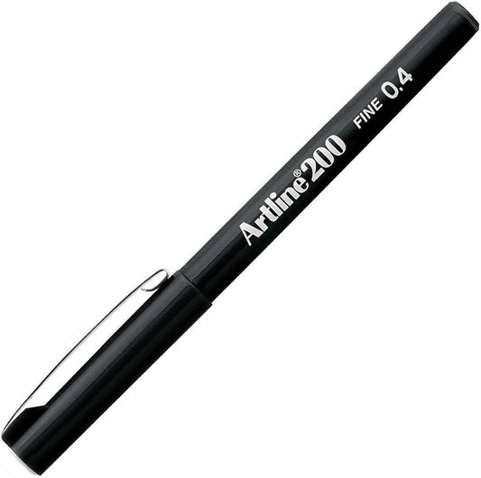 Artline 200 Fineliner Pen 0.4MM BLACK