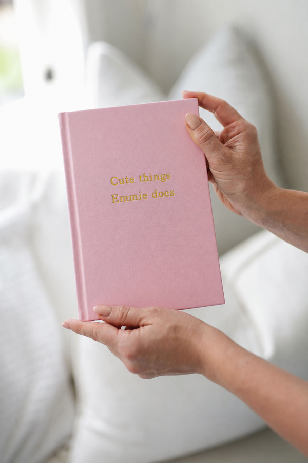 Funny things Emmie said — personalised kids quote journal with embossed name