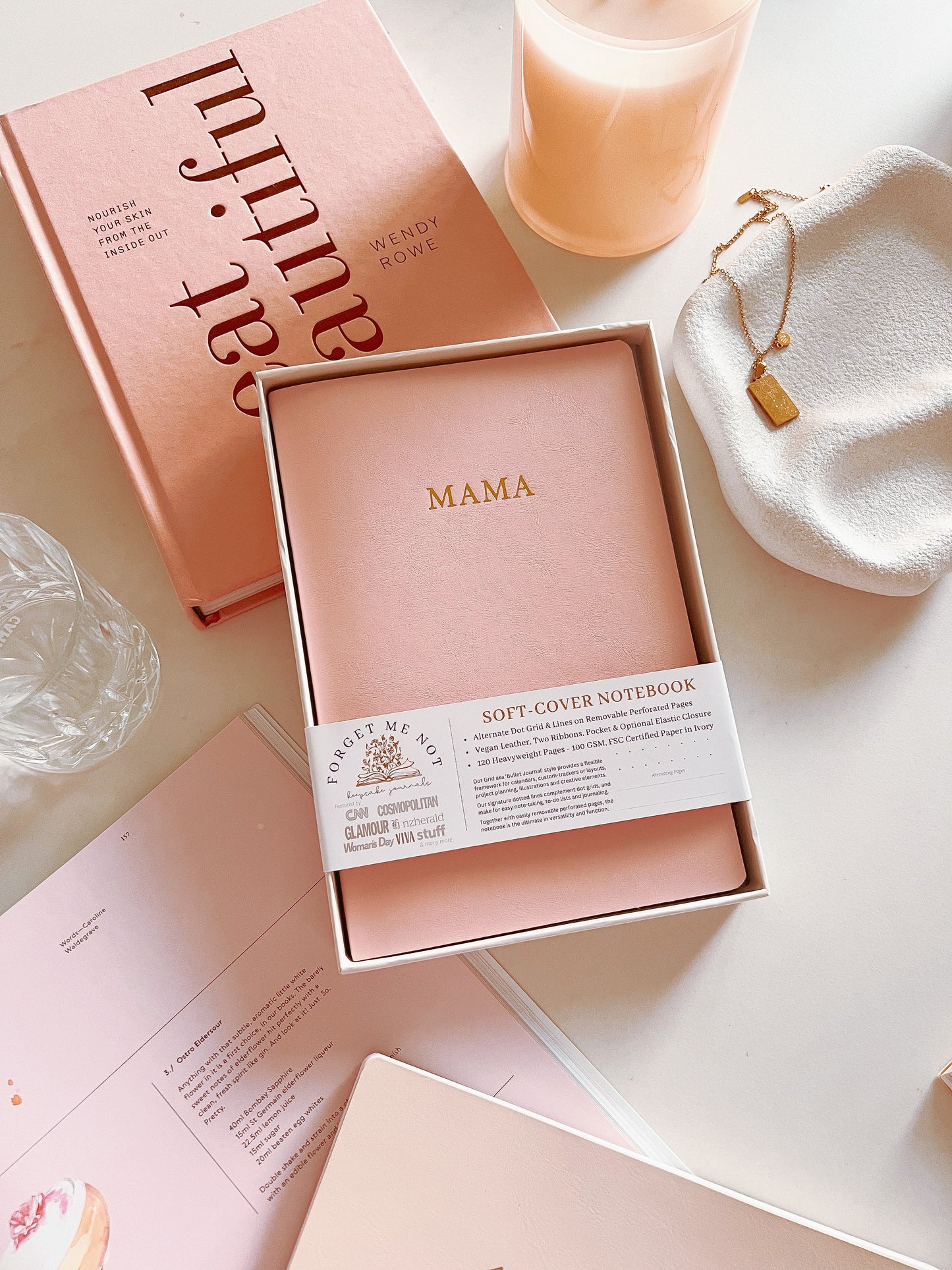 Personalised Notebook | Softcover Leather Lined Journal