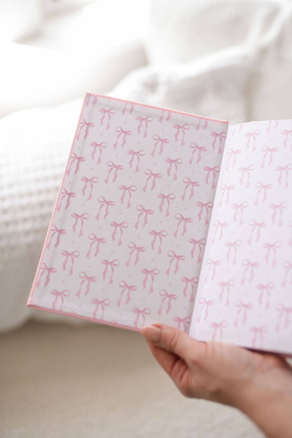 Funny things my child said journal — personalised linen cover embossed name