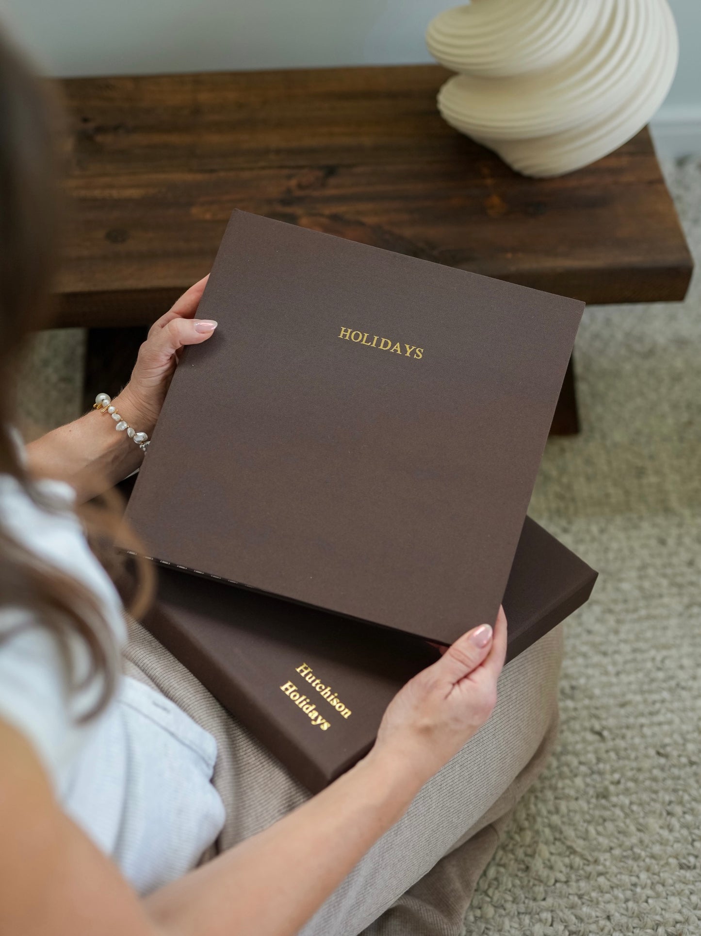Cocoa bespoke album personalised Holidays with matching keepsake box