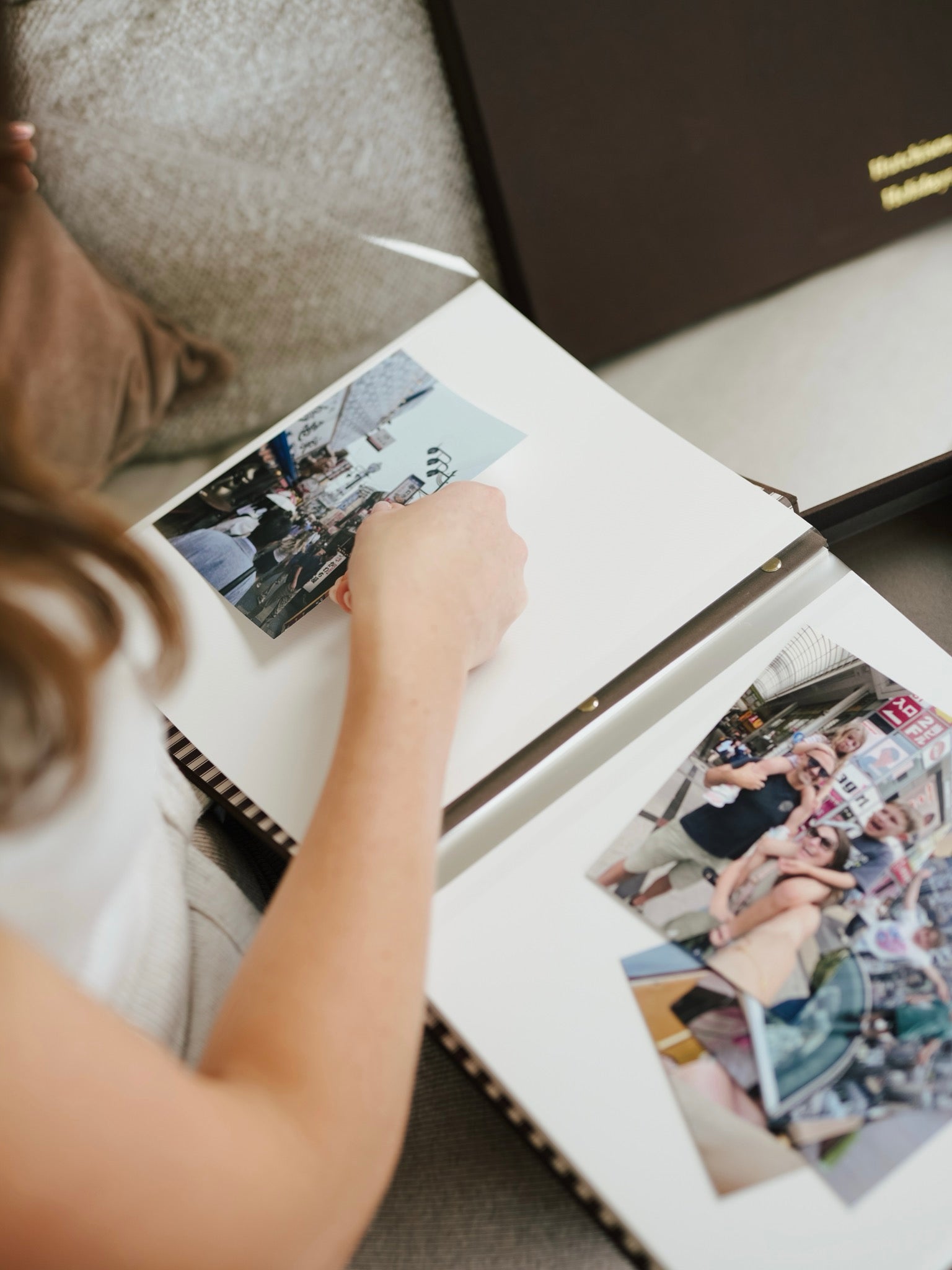 Placing photographs onto a bespoke album page