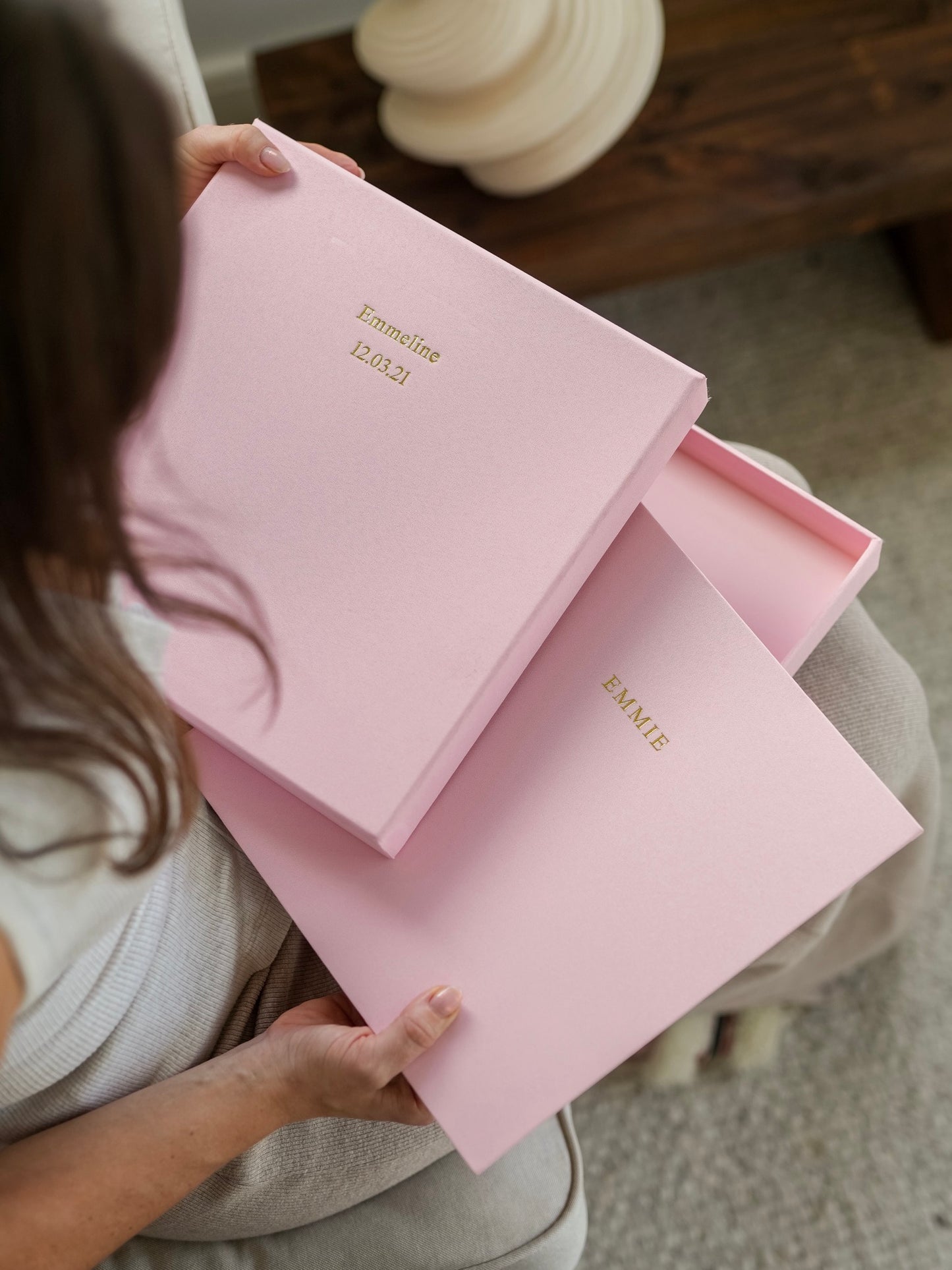Rose personalised keepsake box and bespoke photo album