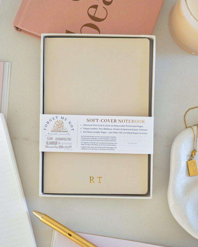 Personalised Notebook | Softcover Leather Lined Journal