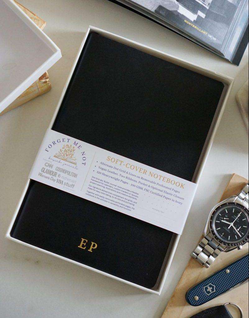 Personalised Notebook | Softcover Leather Lined Journal