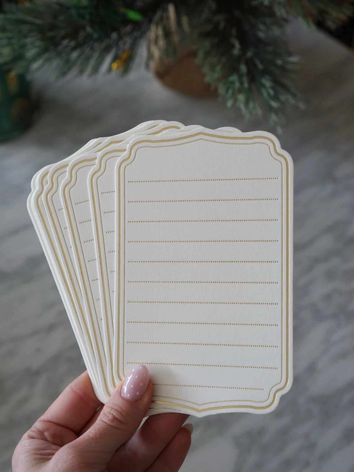 Gold foiled lined note cards for photo albums - view 2