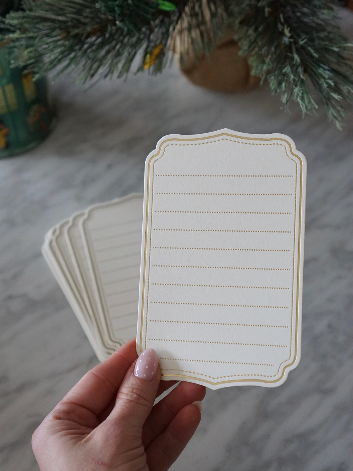Gold foiled lined note cards for photo albums - view 3