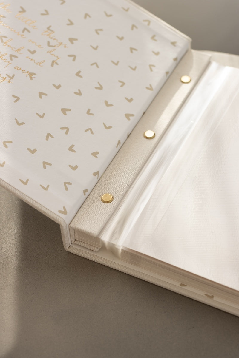 Luxury Personalised Photo Album & Linen Keepsake Box
