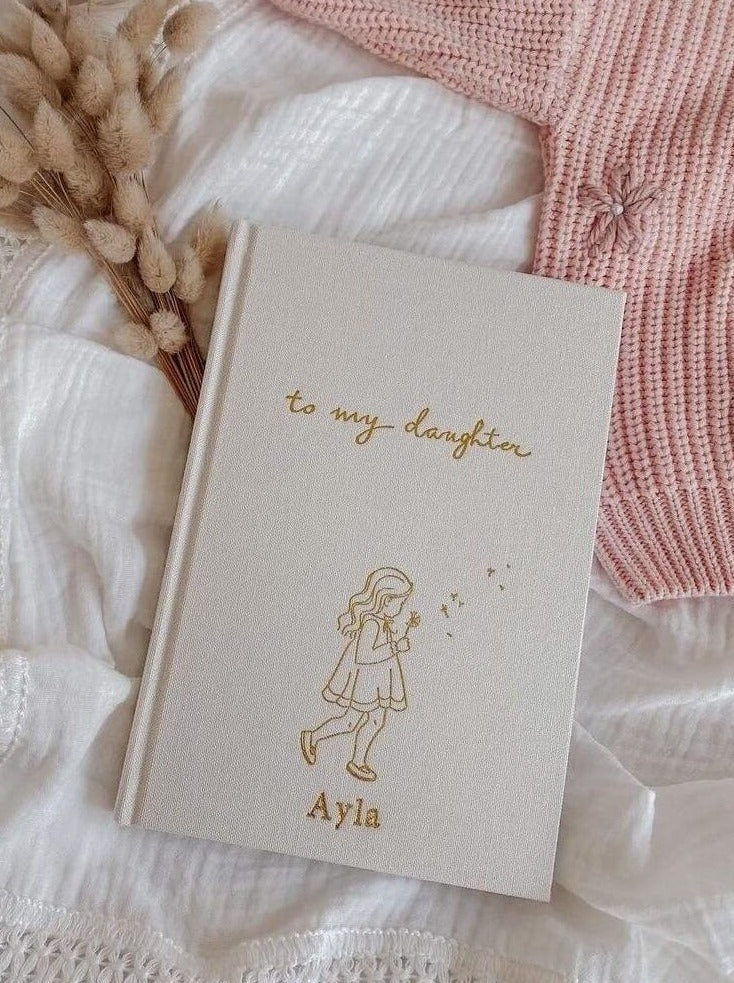 Personalised Baby Journal | to my daughter | illustrated